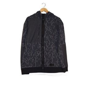 Under Armour ColdGear Mens Full Zip Hoodie‎ Textured Geometric Print XL